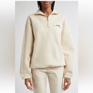 Jacquemus the Gros Grain Cotton Fleece Zip sweatshirt